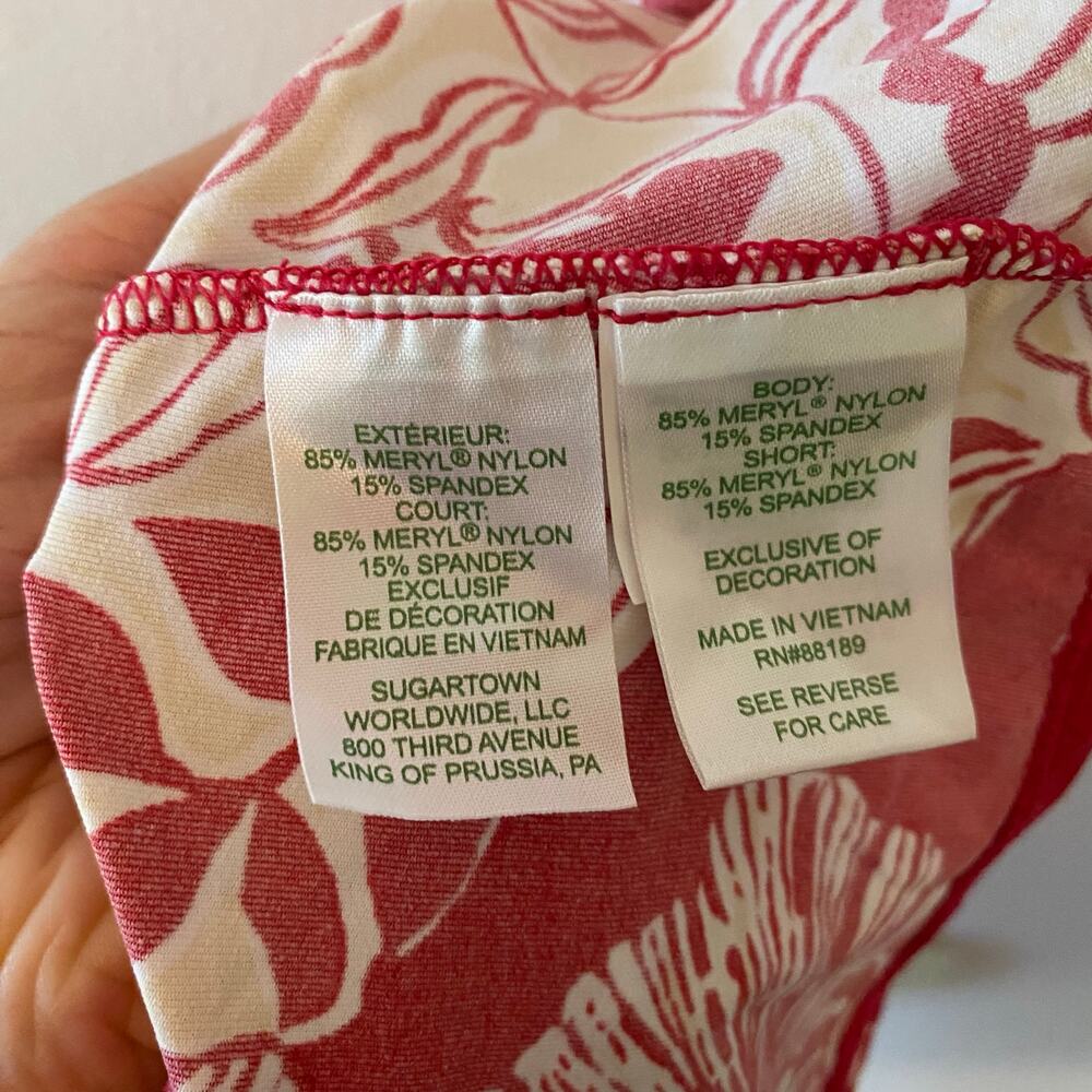 Lilly Pulitzer Luxletic Corrine Skirt Red Yellow Floral Athletic Mini size Large - Picture 9 of 9